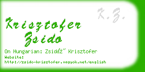 krisztofer zsido business card